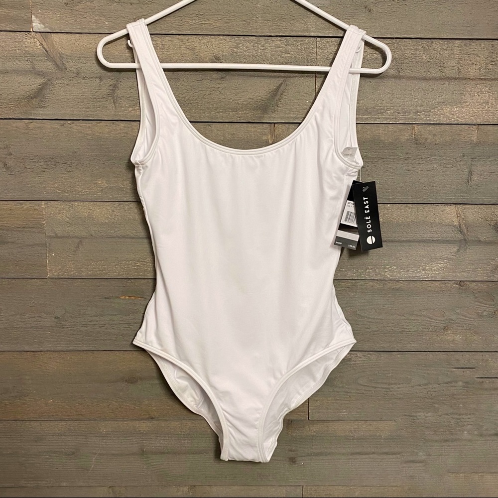Solé East White Classic One Piece Bathing Suit